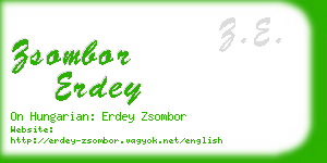 zsombor erdey business card